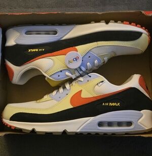 Nike Air Max 90 Lemon Drop "Set To Rise" Multi Colored Sneakers Size 13 Rare